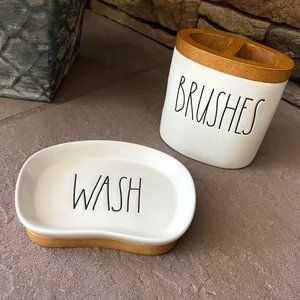 Rae Dunn WASH and BRUSHES Set